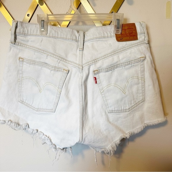 Levi’s 501 denim cutoff frayed shorts. - Picture 2 of 7